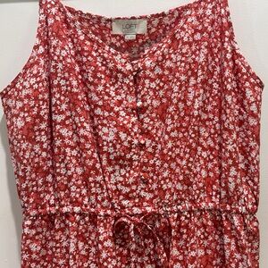 LOFT Scarlet Floral Patterned Blouse